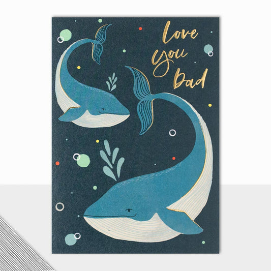 Love You Dad Whale Card