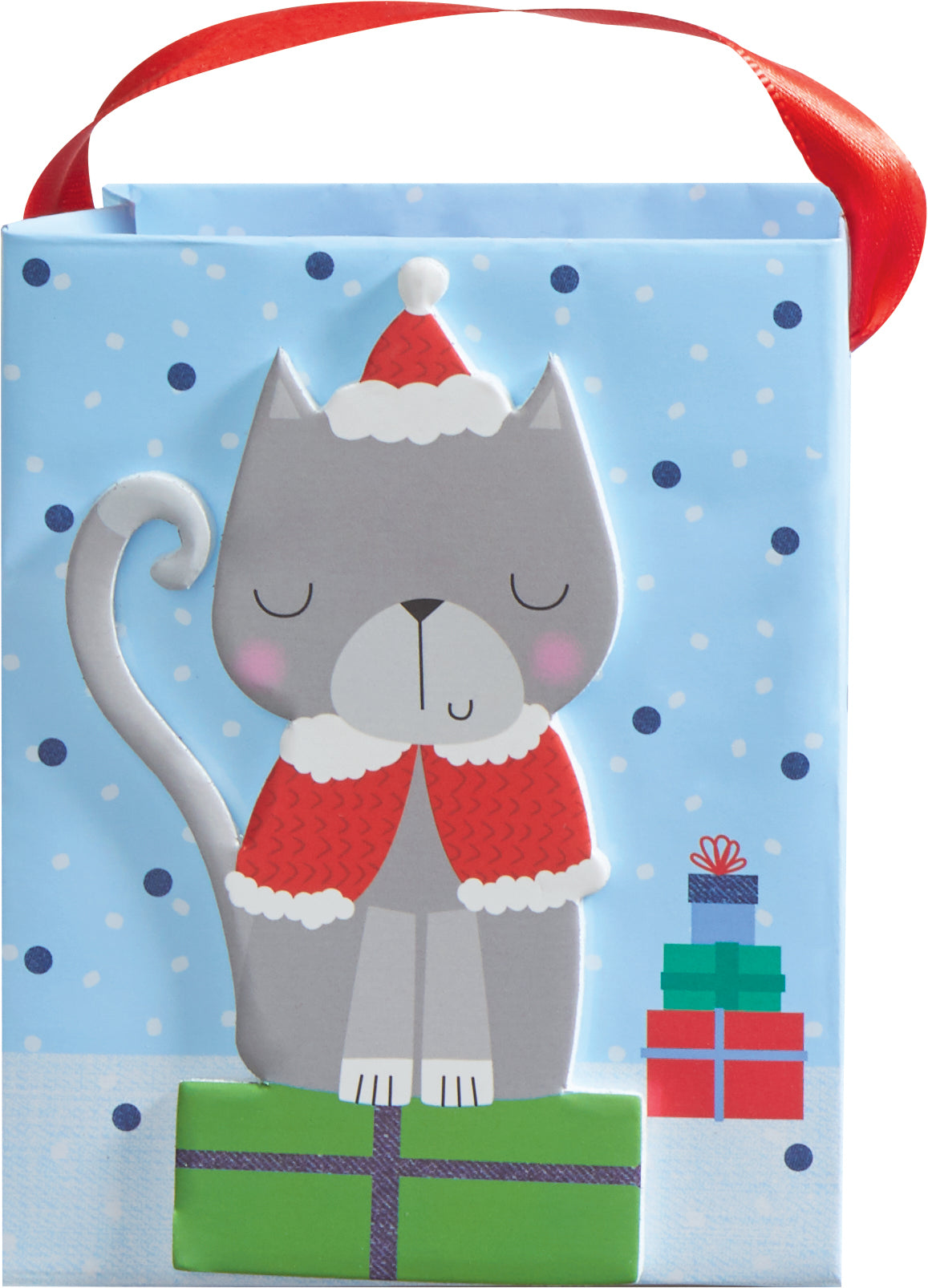 Kitty Christmas Mini Gift Bag