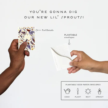 Little Bird Sprout Mini Greeting Card