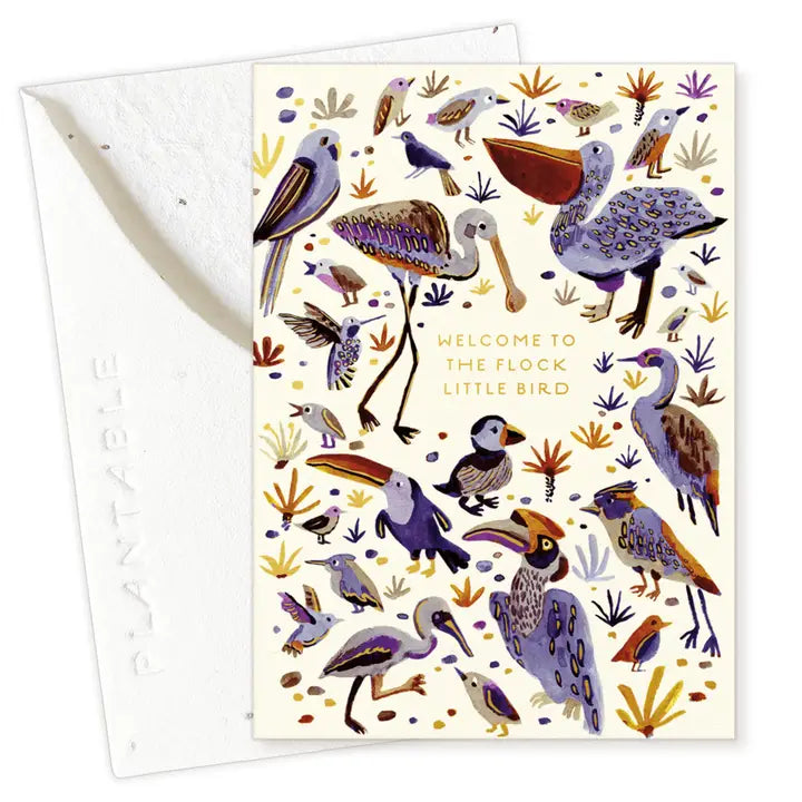 Little Bird Sprout Mini Greeting Card