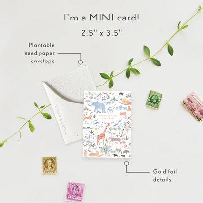 Lucky Baby Sprout Mini Greeting Card