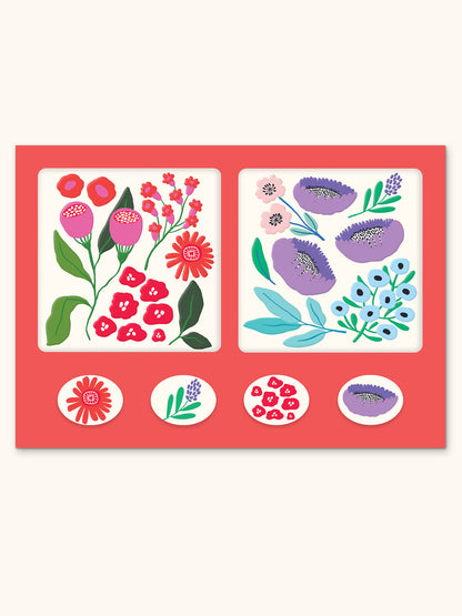 Botanical Bliss Mini Note Card Set with Stickers