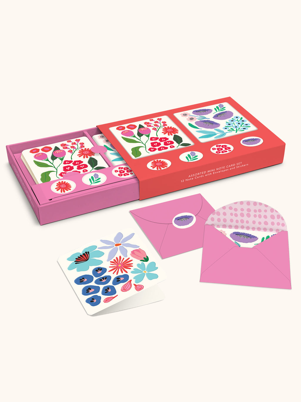 Botanical Bliss Mini Note Card Set with Stickers