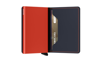 Slimwallet Matte Night Blue & Orange