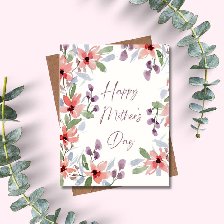 Mothers Day Flowers Card