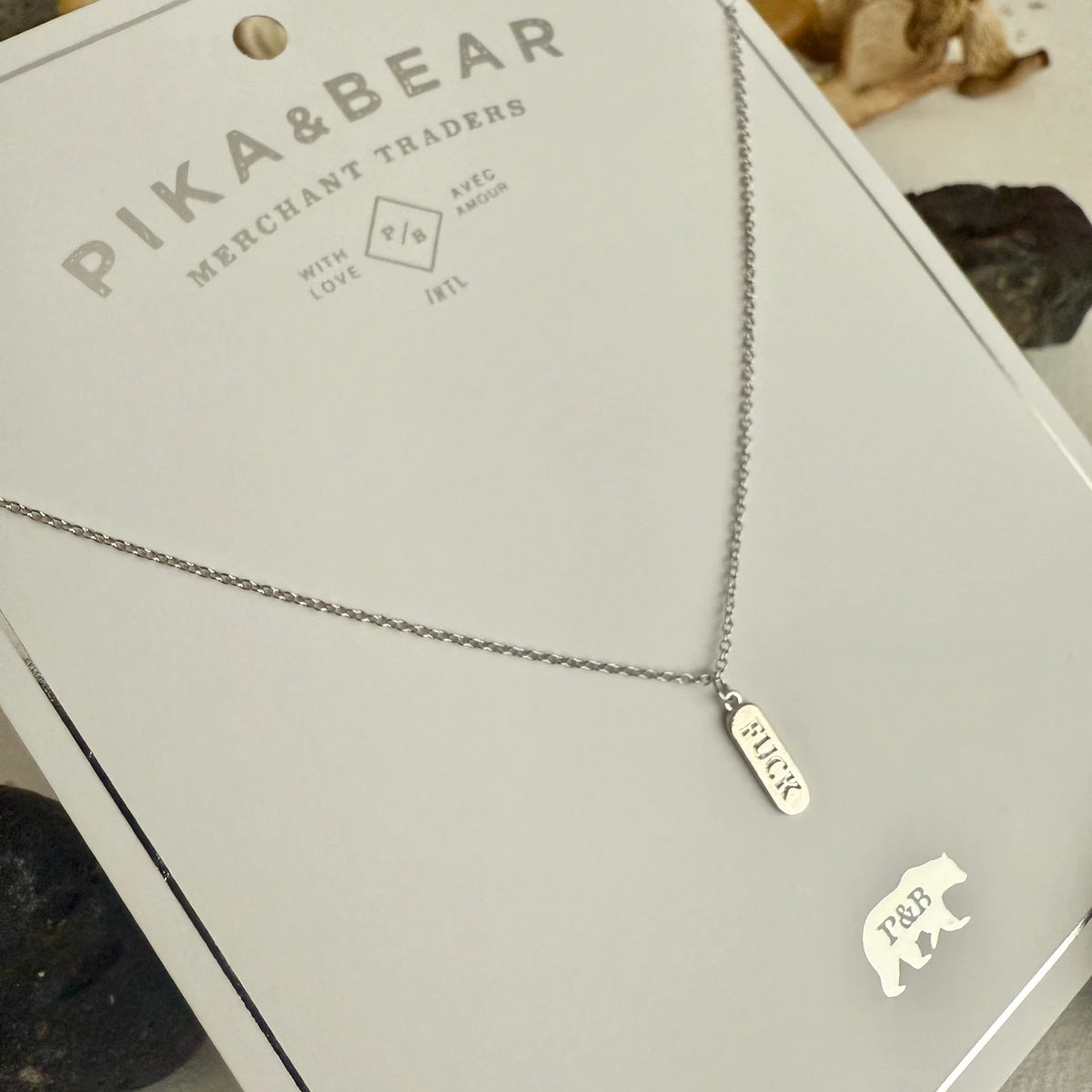 Dire Straits Salty Language Charm Necklace Silver