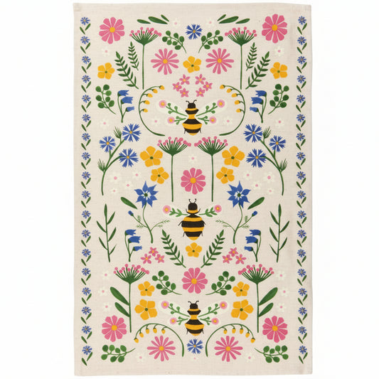 Bee Garden Dishtowel