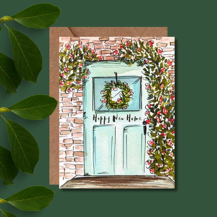 New Home Watercolour Greeting Card