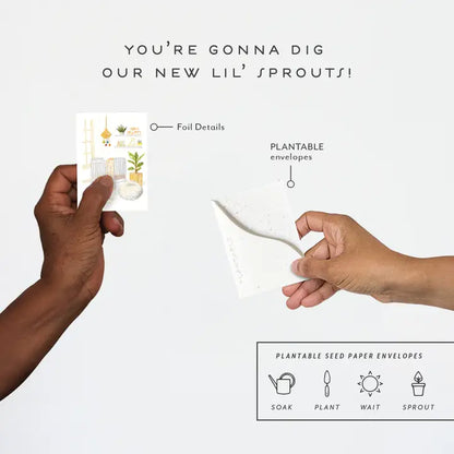Nursery Sprout Mini Greeting Card