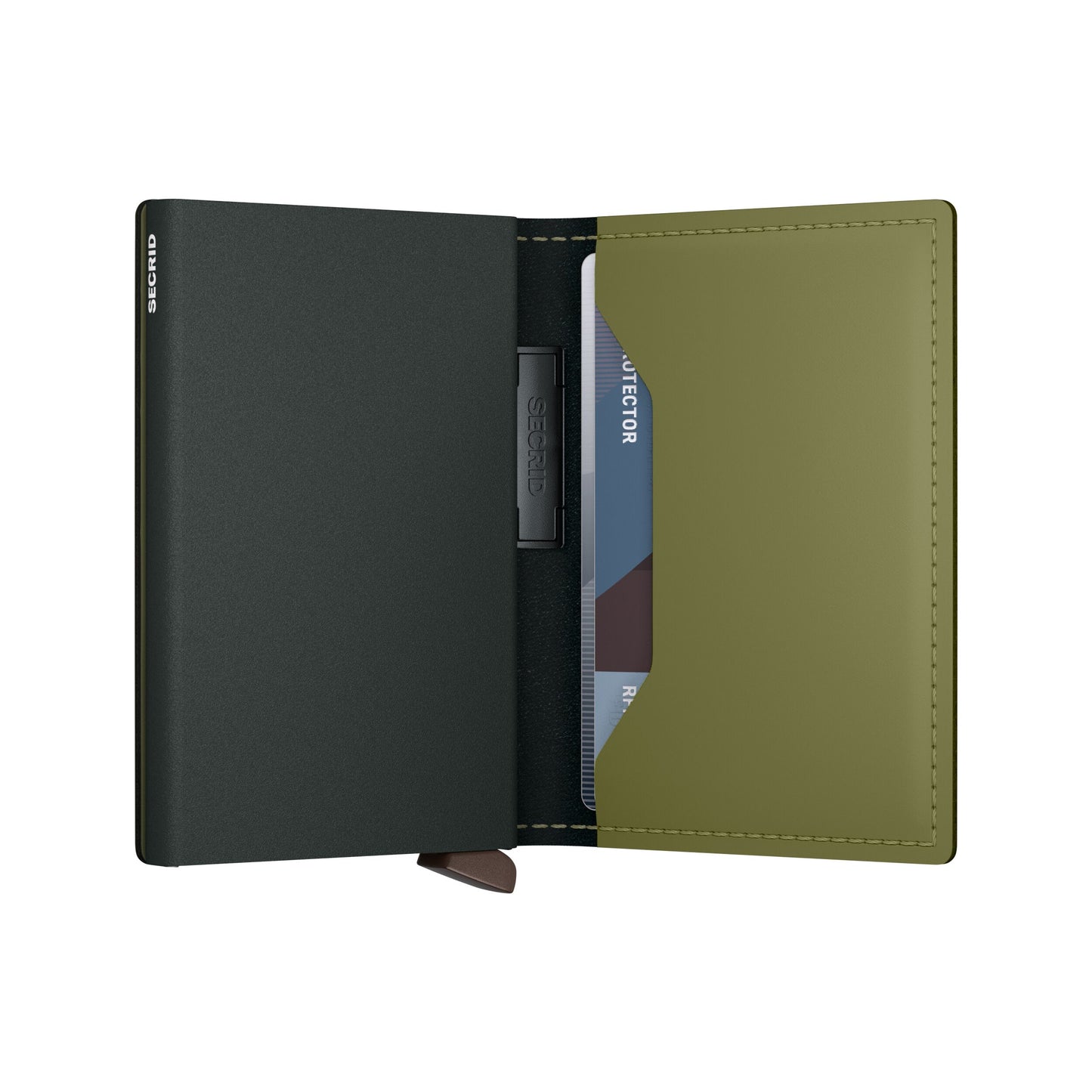 Bandwallet Matte Leather Leaf-Khaki