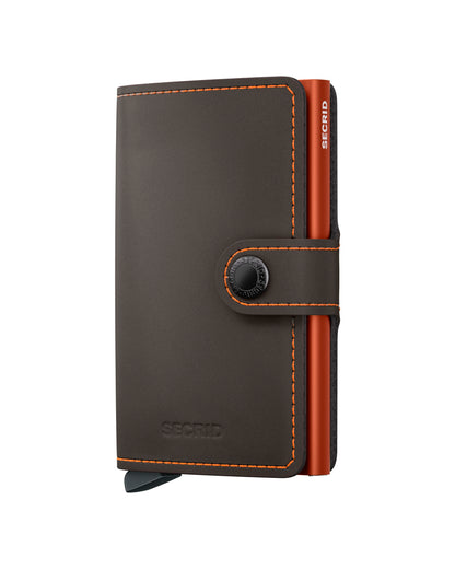 Miniwallet Matte Truffle & Orange