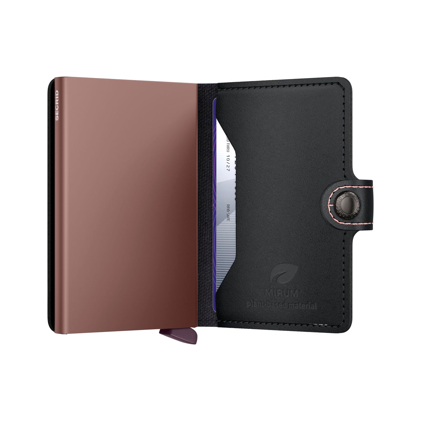Miniwallet Mirum Plant-Based Black-Rose