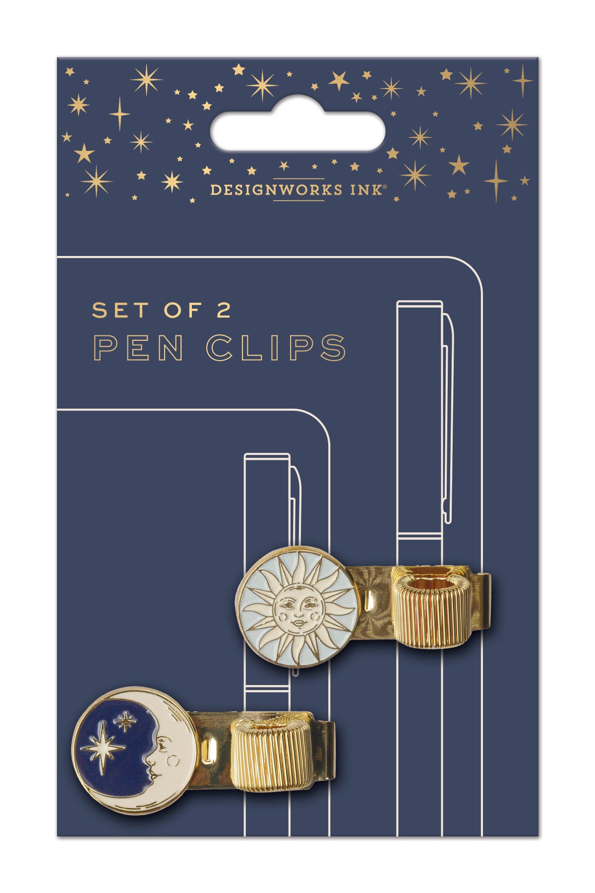 Pen Clips Celestial Set Of 2