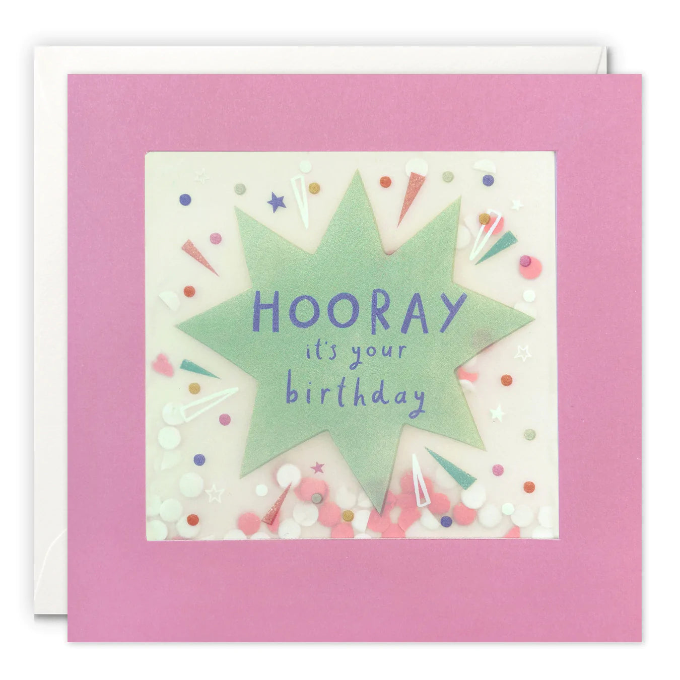 Hooray It's Your Birthday Card with Paper Confetti