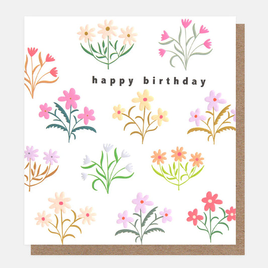 Happy Birthday Tiny Floral Card