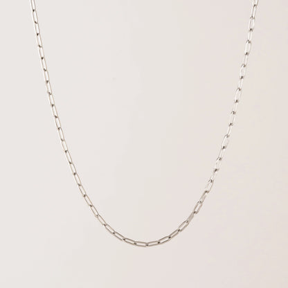 Paperclip Necklace Silver
