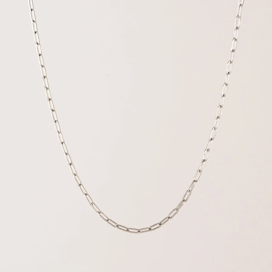 Paperclip Necklace Silver