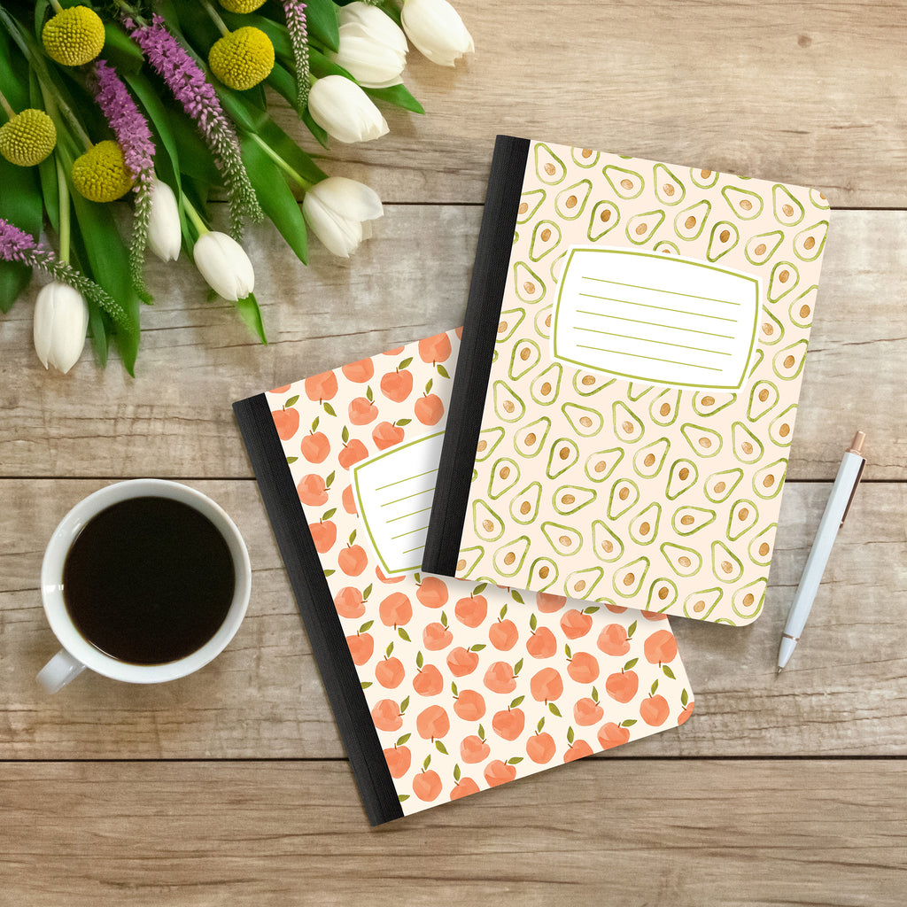 Peaches & Avocados Composition Book Duo