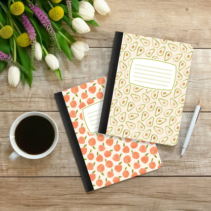 Peaches & Avocados Composition Book Duo