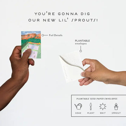 Pickleball Sprout Mini Greeting Card