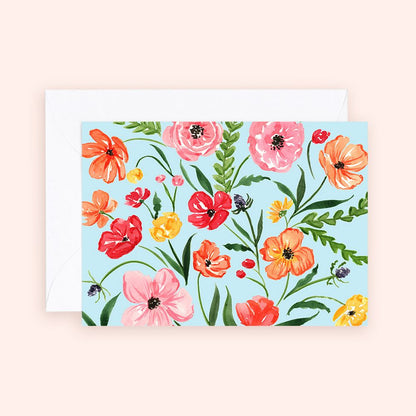 Poppies Flower Enclosure Card