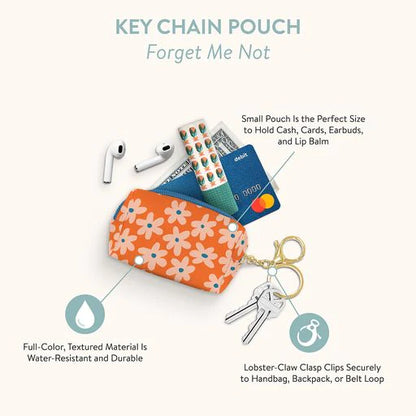 Forget Me Not Keychain Pouch
