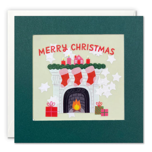 Fireplace Christmas Card