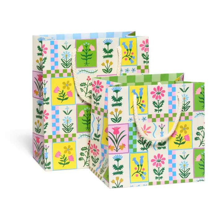 Retro Flower Medium Gift Bags