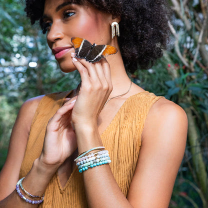 Intermix Stone Stacking Bracelet Amethyst