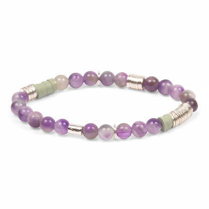 Intermix Stone Stacking Bracelet Amethyst