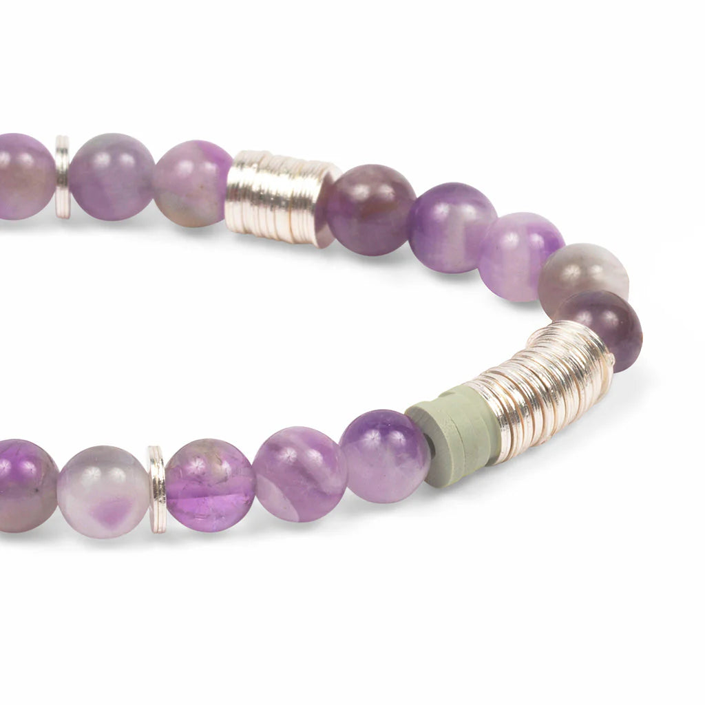Intermix Stone Stacking Bracelet Amethyst
