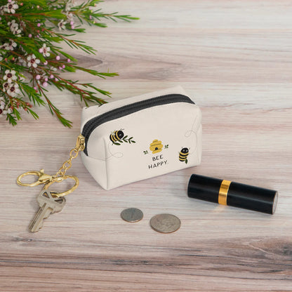 Don't Worry Bee Happy Keychain Pouch