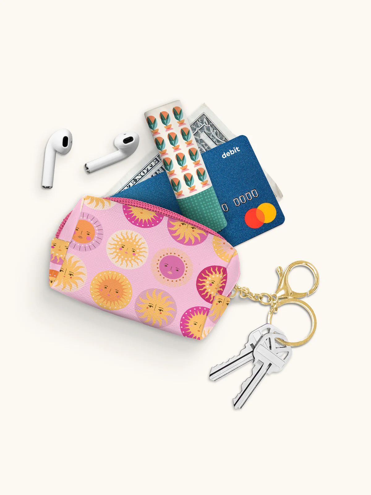 On The Sunny Side Keychain Pouch