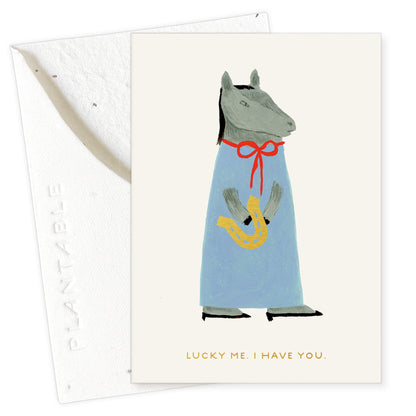 Lucky Horse Mini Greeting Card