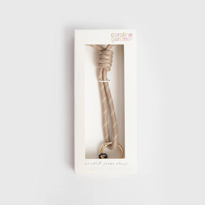 Taupe Cord Short Phone Strap