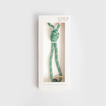 Green And Pink Cord Short Phone Strap
