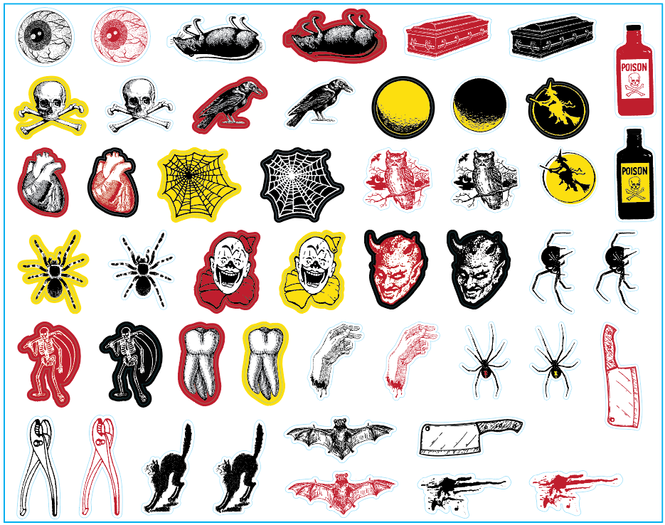 Horror Stuff Sticker Set