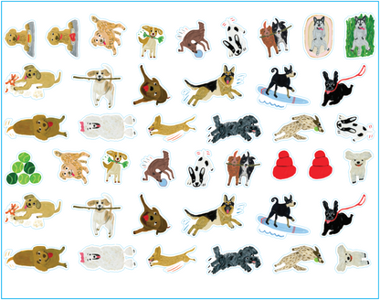 Really Excited Dogs Sticker Set