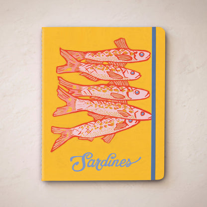 Blue Sardine Tin Three Notebook Set