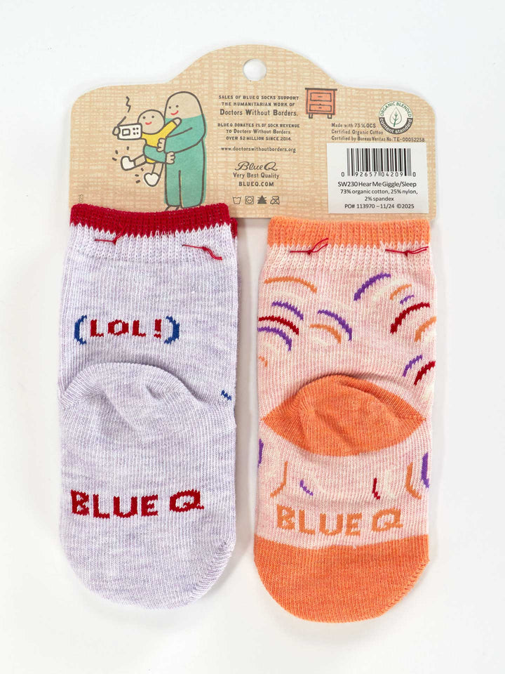 Baby Socks Hear Me Giggle / Sleep