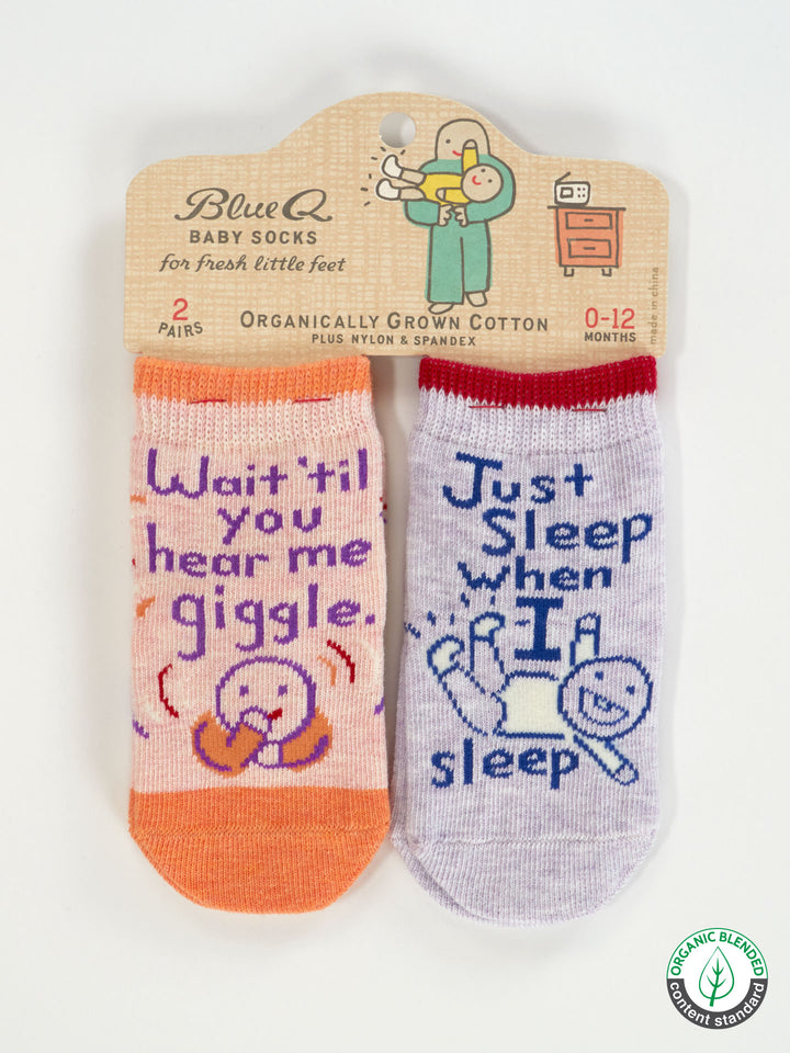 Baby Socks Hear Me Giggle / Sleep