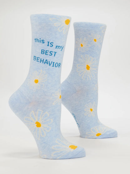 Women's Crew Socks My Best Behaviour