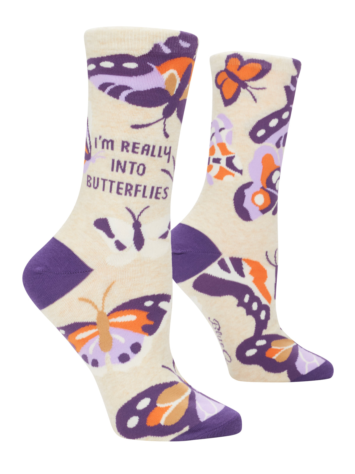 Women's Crew Socks Really Into Butterflies