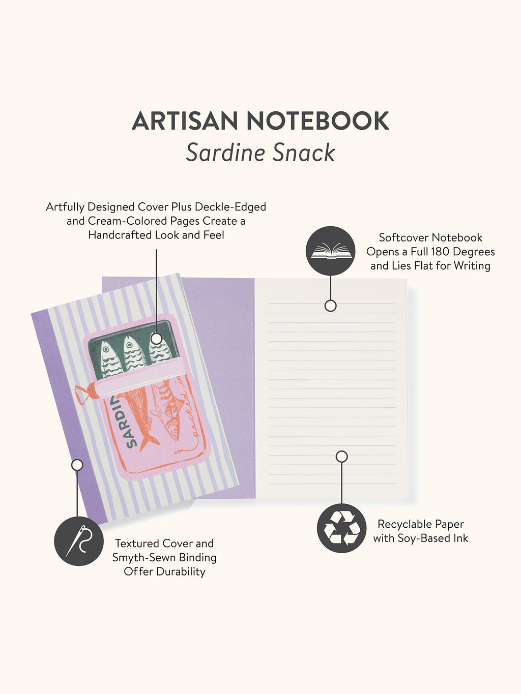 Sardine Snack Artisan Notebook