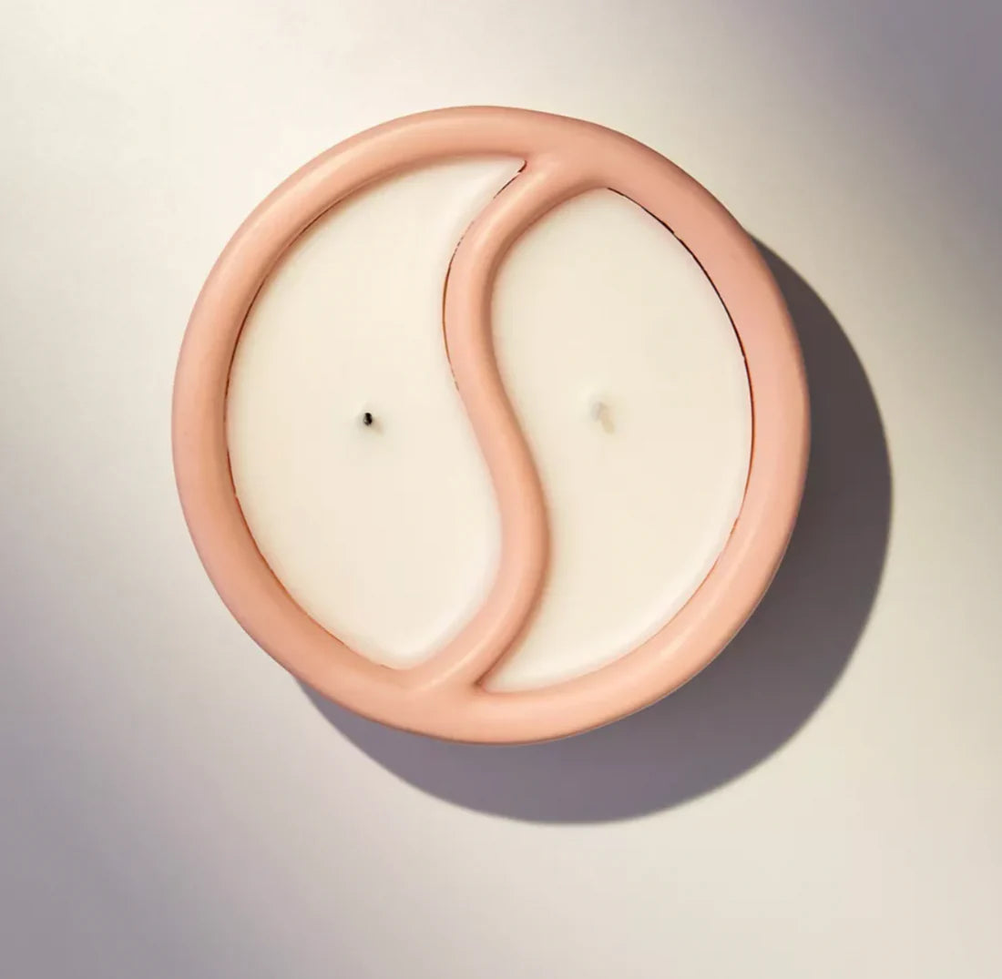 Yin & Yang Dusty Pink Cactus Flower Watermint Candle