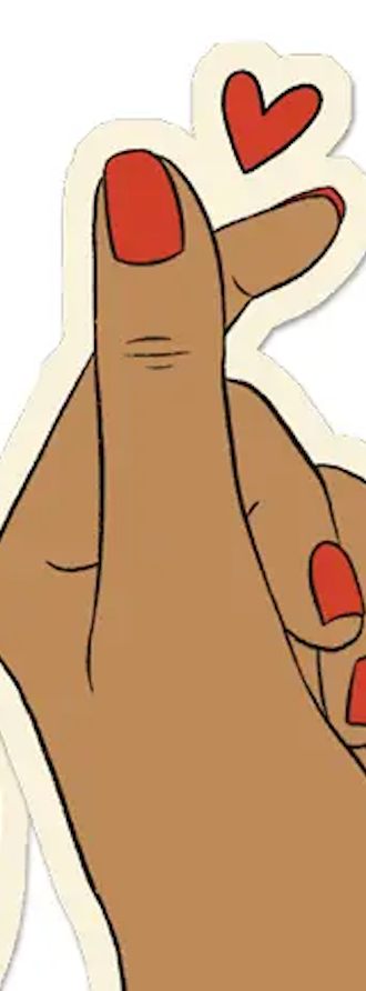 Finger Hearts Sticker
