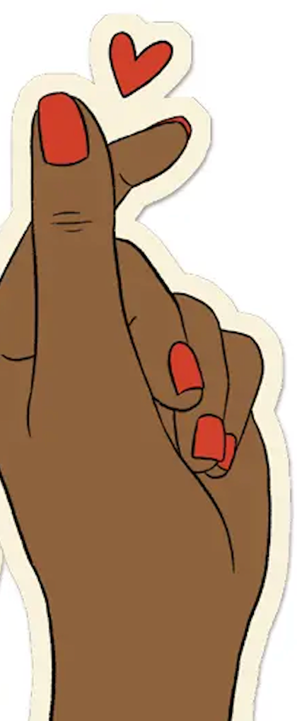Finger Hearts Sticker