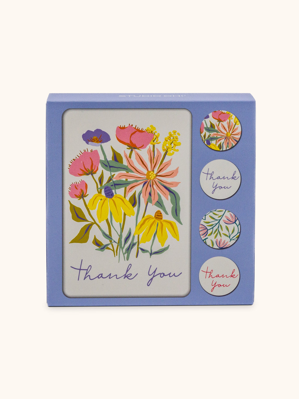 Springtime Blooms Assorted Note Card with Stickers