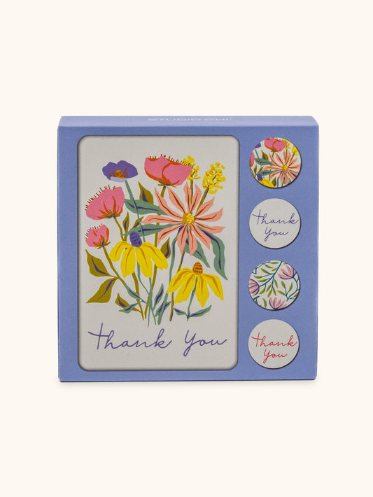 Springtime Blooms Assorted Note Card with Stickers