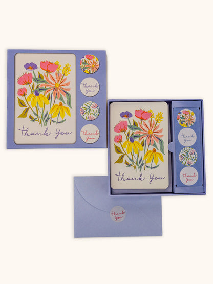 Springtime Blooms Assorted Note Card with Stickers